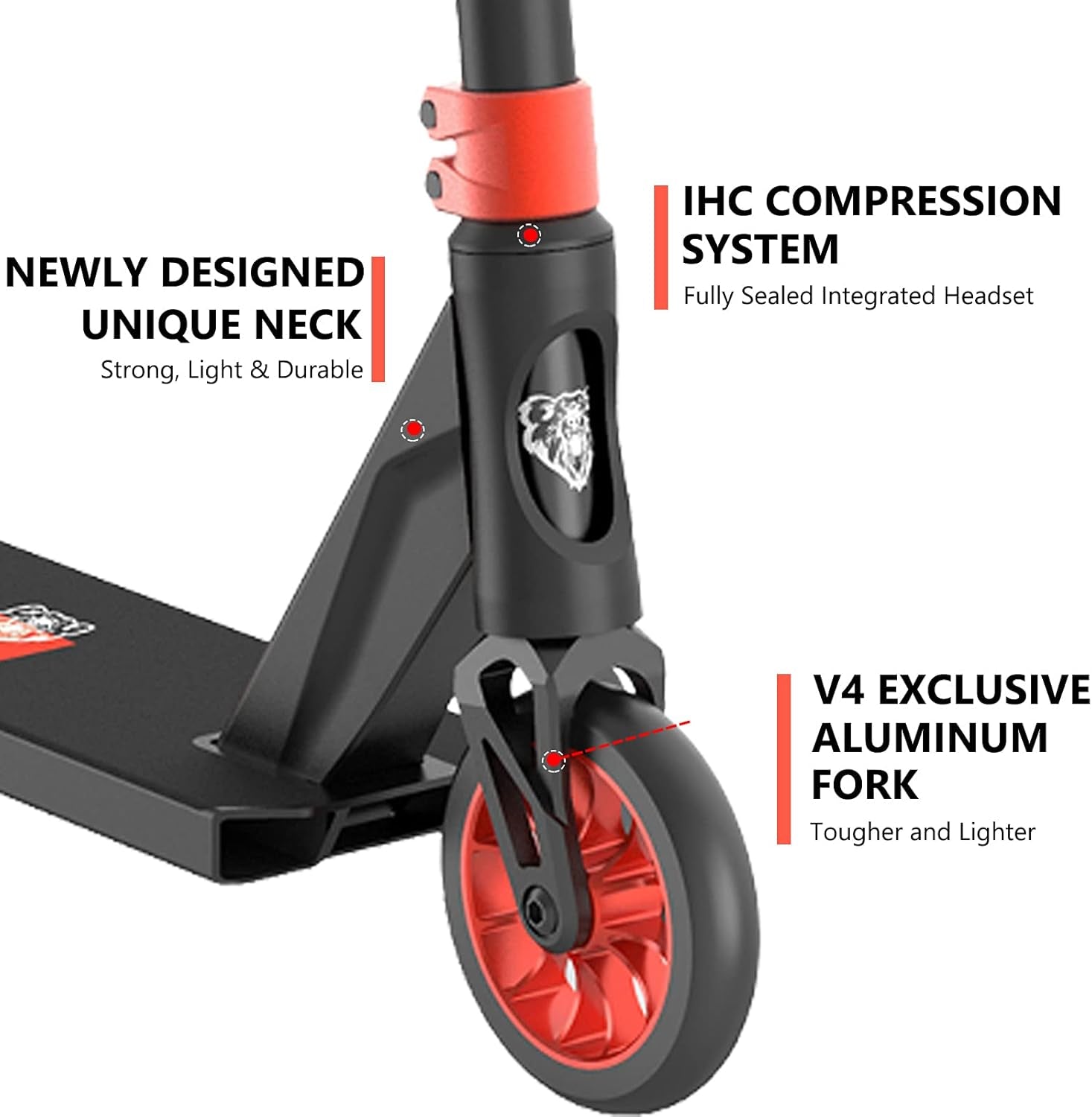 K1 Pro Scooters - Stunt Scooter | Trick Scooter - Intermediate and Beginner Freestyle Scooter for Kids 8 Years and Up,Teens and Adults -Quality Kick Pro Scooter for Boys and Girls (V4-Orange)