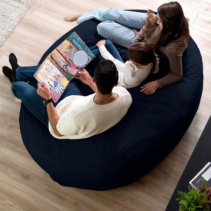 Fuf XL Foam Filled Bean Bag Chair with Removable Cover, Cobalt Lenox, Durable Woven Polyester, 5 Feet Giant