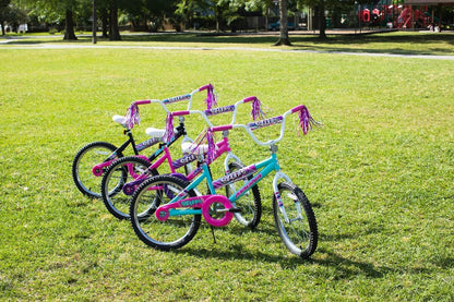 Magna Sapphire Bike - Sturdy Steel Frame, Front and Rear Hand Brakes, Adjustable Seat, Kickstand - Ideal for Ages 6-10, Perfect for Outdoor Riding