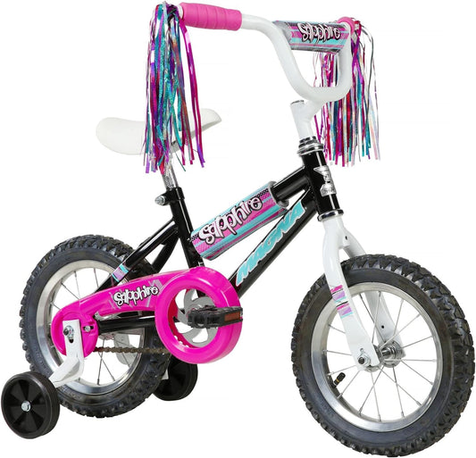 Magna Sapphire Bike - Sturdy Steel Frame, Front and Rear Hand Brakes, Adjustable Seat, Kickstand - Ideal for Ages 6-10, Perfect for Outdoor Riding
