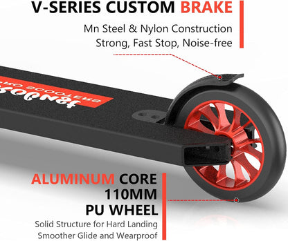 K1 Pro Scooters - Stunt Scooter | Trick Scooter - Intermediate and Beginner Freestyle Scooter for Kids 8 Years and Up,Teens and Adults -Quality Kick Pro Scooter for Boys and Girls (V4-Orange)