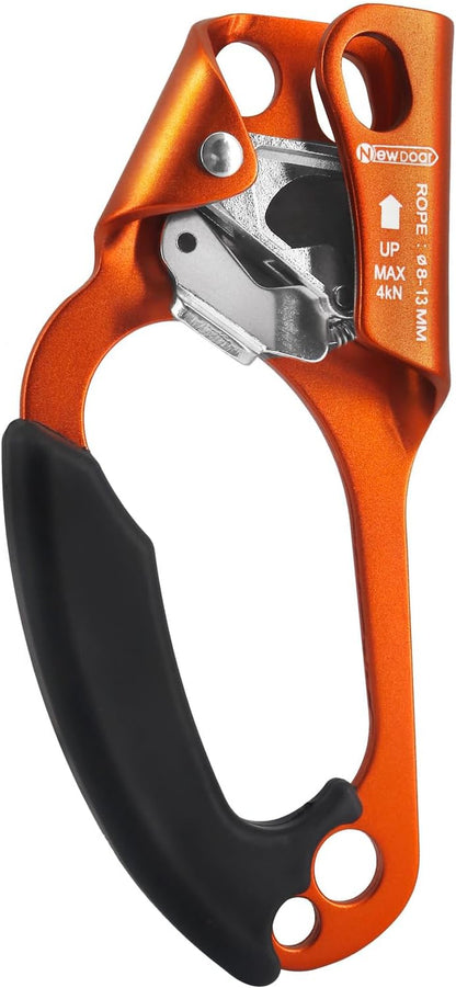 UIAA & CE Certified Hand Ascender Rock Climbing Tree Arborist Rappelling Gear Equipment Rope Clamp for 8~13MM Rope