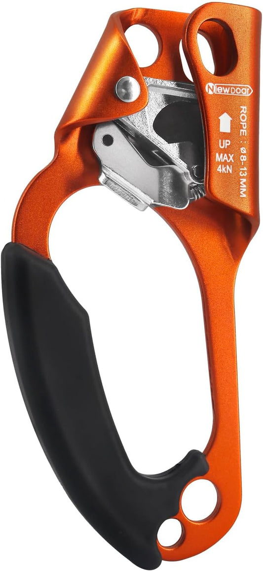 UIAA & CE Certified Hand Ascender Rock Climbing Tree Arborist Rappelling Gear Equipment Rope Clamp for 8~13MM Rope