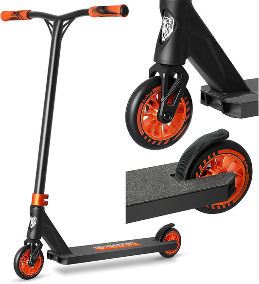 K1 Pro Scooters - Stunt Scooter | Trick Scooter - Intermediate and Beginner Freestyle Scooter for Kids 8 Years and Up,Teens and Adults -Quality Kick Pro Scooter for Boys and Girls (V4-Orange)